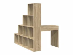 Clearance Clicnbuy Escritorio de Esquina Roble Sonoma 101.5 x 149.5 x 149.5 cm Marru00f3n