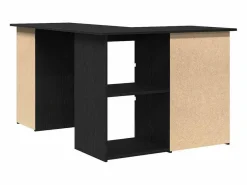 New Clicnbuy Escritorio de Esquina Roble 145 x 100 x 76 cm Negro