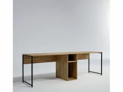 Concept-Usine Escritorio de madera con nichos KILI