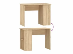 Clicnbuy Escritorio de madera contrachapada roble Sonoma 100x55x75 cm