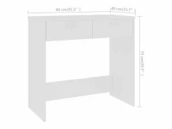 Clicnbuy Escritorio de madera contrachapada 80x40x75 cm
