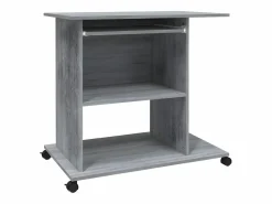 Best Clicnbuy Escritorio de madera contrachapada Sonoma 80x50x75 cm Gris