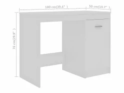 Clearance Escritorio de madera contrachapada 140x50x76 cm Escritorio Tradicional