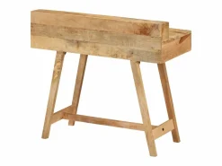 Outlet vidaxl Escritorio de madera de mango rugosa 100x45x90 cm Color natural claro