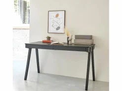 Hot BERAH GETAH Escritorio de madera mango maciza Negro