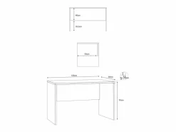 Clearance Escritorio de oficina de estudio de trabajo inteligente de diseño moderno Simply 120 - Escritorio Secreter