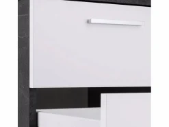 Sale Web furniture Escritorio de oficina moderno con cómoda de 3 cajones New Selina Report 180x160 cm Gris antracita