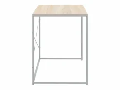 Discount Escritorio de ordenador aglomerado blanco y roble 110x60x70 cm Mesa De Ordenador