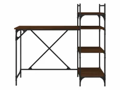 Sale Escritorio de ordenador con estantes roble marrón 120x47x109 cm ES262100 Mesa De Ordenador
