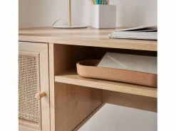 Outlet Escritorio decoración madera con 2 puertas natural Escritorio Tradicional
