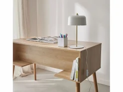 Outlet Escritorio decoración madera con 2 puertas natural Escritorio Tradicional