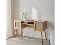 Outlet Escritorio decoración madera con 2 puertas natural Escritorio Tradicional