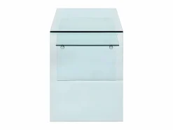 Hot Vente-unique Escritorio design con un estante de cristal templado curvado STILEOS Transparente
