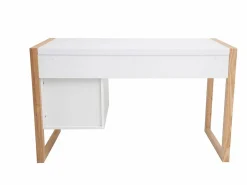 Sale Miliboo Escritorio diseño 3 cajones mate ARMEL Blanco