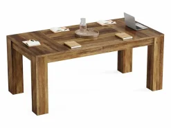Discount Tribesigns Escritorio ejecutivo de 160 cm, gran escritorio de oficina para computadora, simple mesa de trabajo para escribir Marru00f3n