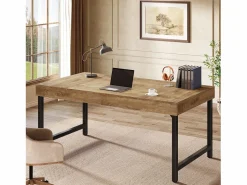 Best Escritorio ejecutivo industrial de 140 cm para oficina en casa, escritorio de computadora portátil rústico y sencillo Mesa De Ordenador