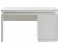 Vente-unique Escritorio EMERSON - 3 cajones - MDF lacado - LEDs Blanco