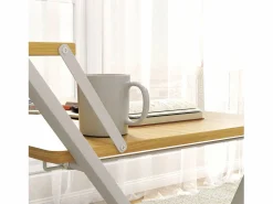 Online Homcom Escritorio Errol diseño plegable natural/ 82x86x66 cm Blanco