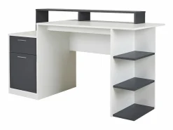 Sale Vente-unique Escritorio espacios de almacenaje blanco/gris ZACHARIE Gris antracita / Blanco