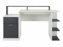Sale Vente-unique Escritorio espacios de almacenaje blanco/gris ZACHARIE Gris antracita / Blanco