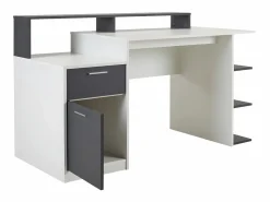 Sale Vente-unique Escritorio espacios de almacenaje blanco/gris ZACHARIE Gris antracita / Blanco