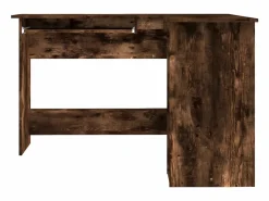 Discount Clicnbuy Escritorio esquina madera contrachapada roble humo 120x140x75cm Marru00f3n
