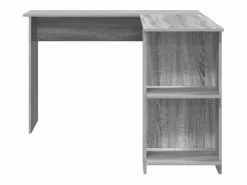 Clicnbuy Escritorio Esquinero con Almacenamiento con estante Sonoma Gris