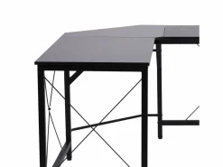 Online Escritorio esquinero en forma de L, con estante, de metal y MDF, color (150x150x76,5 cm) Mesa Gaming