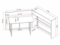 Hot Escritorio esquinero plegable mdf color natural - RELIMY Escritorio Rinconero|Escritorio Tradicional