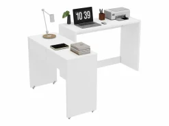 ModernLuxe Escritorio extensible 110×40×78 cm - combinación flexible - con ruedas - certificado FSC -