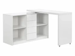 Best Escritorio extensible con tablero giratorio 360° en MDF lacado en - PAVELO Escritorio Rinconero|Escritorio Tradicional