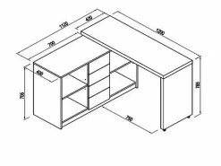Best Escritorio extensible con tablero giratorio 360° en MDF lacado en - PAVELO Escritorio Rinconero|Escritorio Tradicional