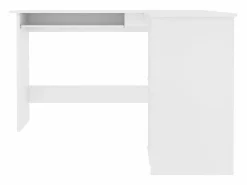 vidaxl Escritorio forma de L madera contrachapada 120x140x75 cm Blanco