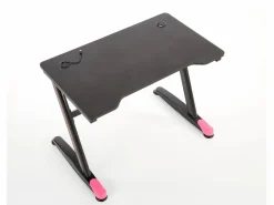 MSO Escritorio gamer y rojo con patas de acero NERD