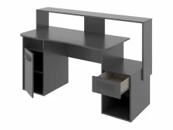 Clearance Escritorio gaming Fosk acabado grafito 84/97 cm(alto)153,5 cm(ancho)62/69 cm(fondo) Mesa Gaming