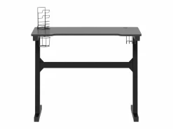 Outlet Clicnbuy Escritorio gaming LED con patas en forma Z 90x60x75 cm Negro