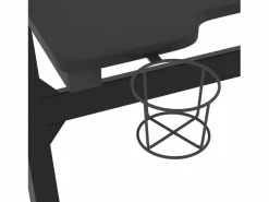 Outlet Clicnbuy Escritorio gaming LED con patas en forma Z 90x60x75 cm Negro