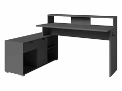 Outlet Escritorio gaming modular Playit de melamina con LED 94,8x134 a 167,7x60 cm Gris