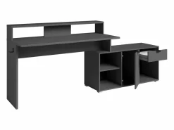 Outlet Escritorio gaming modular Playit de melamina con LED 94,8x134 a 167,7x60 cm Gris
