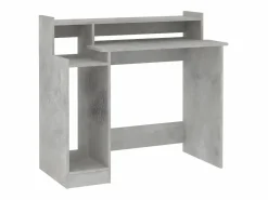 Online Escritorio LED madera contrachapada hormigón 97x45x90 cm Mesa Gaming