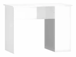 New Clicnbuy Escritorio madera contrachapada brillante 100x55x75 cm Blanco