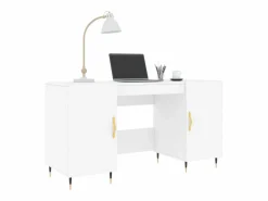 Clearance Clicnbuy Escritorio madera de ingeniería 140x50x75 cm Blanco