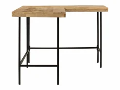 Hot Clicnbuy Escritorio madera maciza mango y hierro 165x110x77 cm Marru00f3n