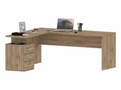 Web furniture Escritorio moderno de madera 3 cajones New Selina WD