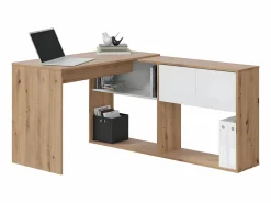 Best Calicosy Escritorio multiposición con biblioteca - L108 cm Beige