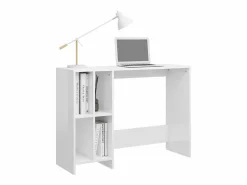 Online Clicnbuy Escritorio notebook contrachapado brillo 102,5x35x75 cm Blanco