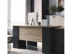 Escritorio Oficina Nibis Industrial Roble Sonoma/ Antracita 140 cm