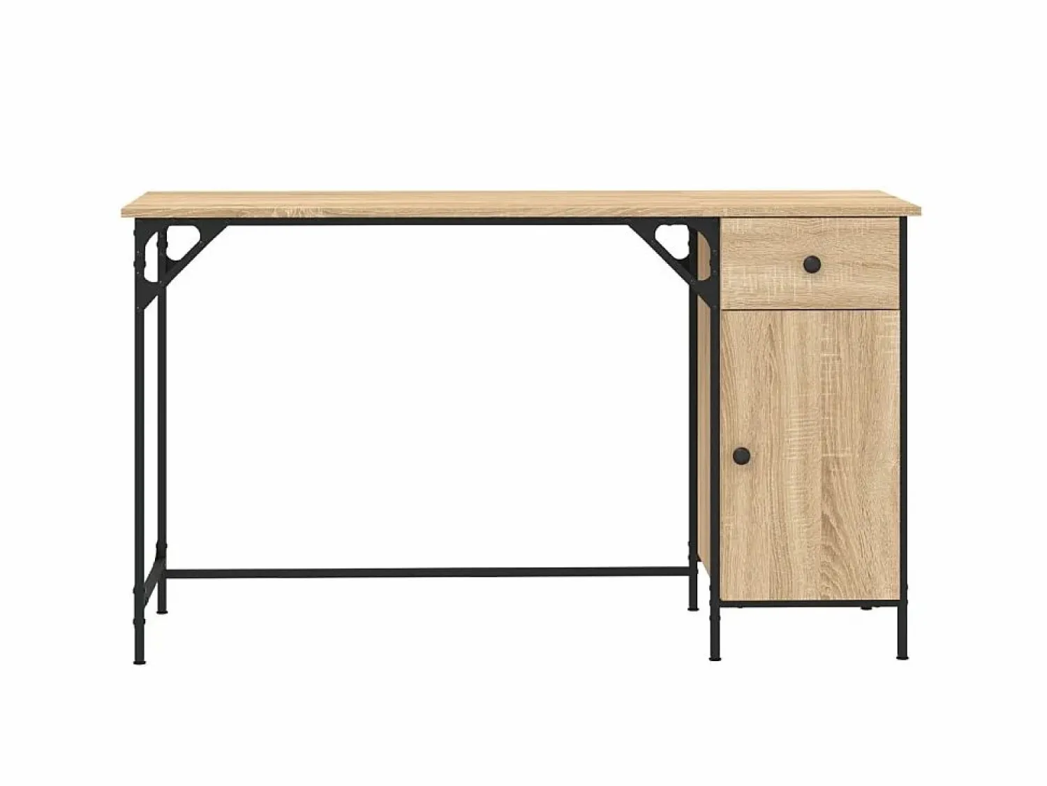 Escritorio ordenador madera ingeniería roble Sonoma 131x48x75cm ES412462