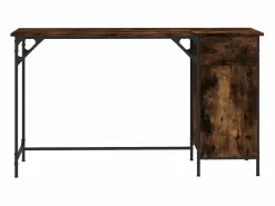 Discount Escritorio ordenador madera ingeniería roble humo 131x48x75 cm Mesa De Ordenador