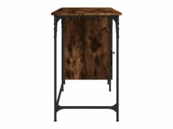 Discount Escritorio ordenador madera ingeniería roble humo 131x48x75 cm Mesa De Ordenador